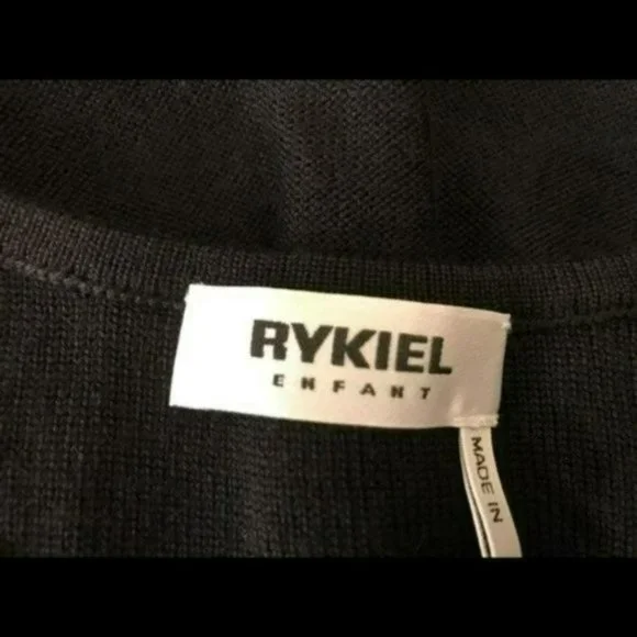 Sonia Rykiel Enfant Sequin Sweater Dress Black and Red, Size 10